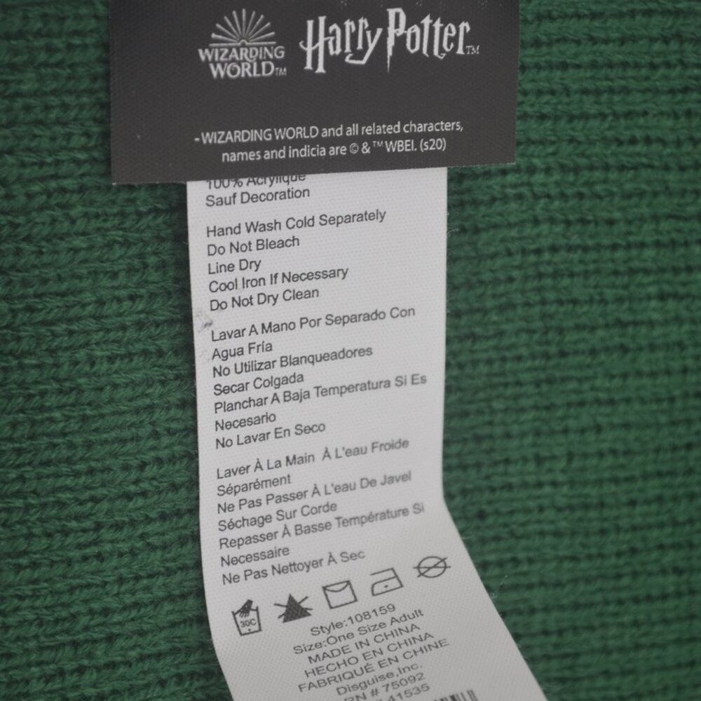 Harry Potter Wizard Scarf Disguise Wizarding World Slytherin Green Grey Stripe - Picture 6 of 11